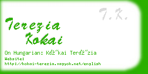 terezia kokai business card